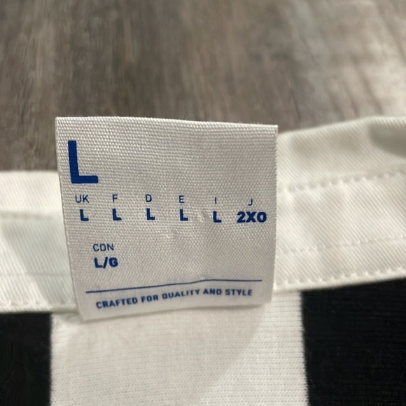 Reebok Mens Black Vertical Stripe Long Sleeve Polo - Picture 5 of 8